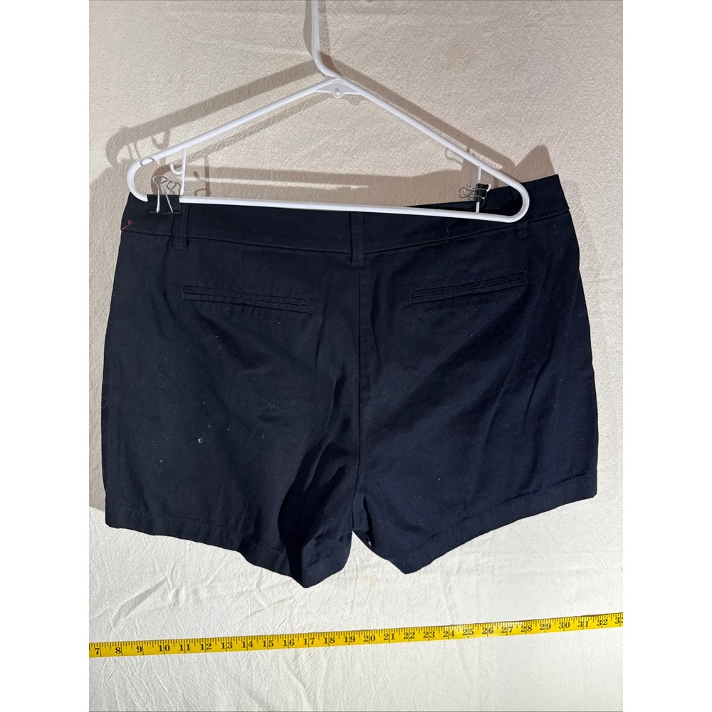 J.Crew Chino Shorts Womens 14 Black Good Condition Mid Rise Stretch Cotton - Picture 6 of 6